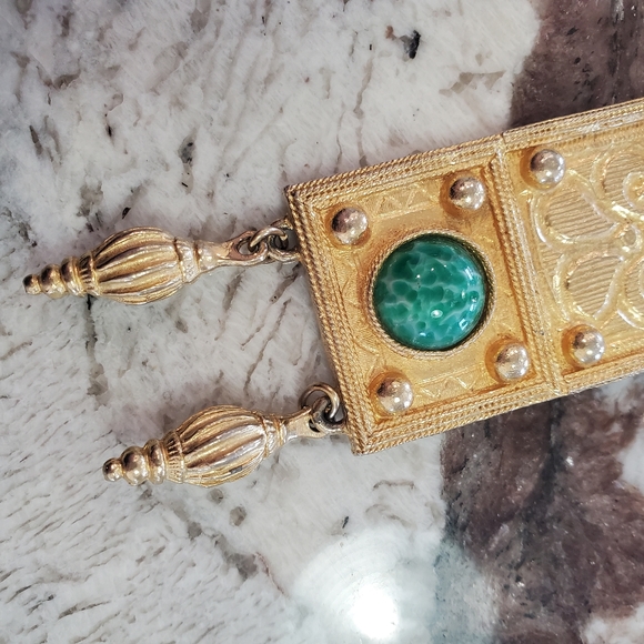 Vintage Signed Accessocraft NYC Etruscan Revival Necklace - Picture 6 of 16